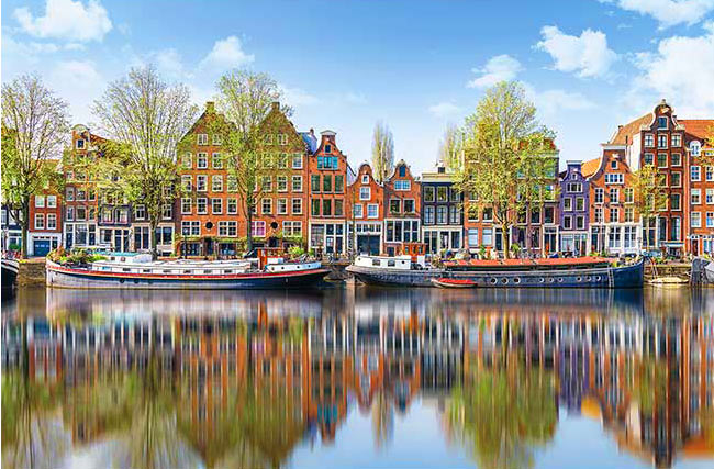 APP-1000-877　風景　運河と伝統の街 アムステルダム　1000ピース　ジグソーパズル