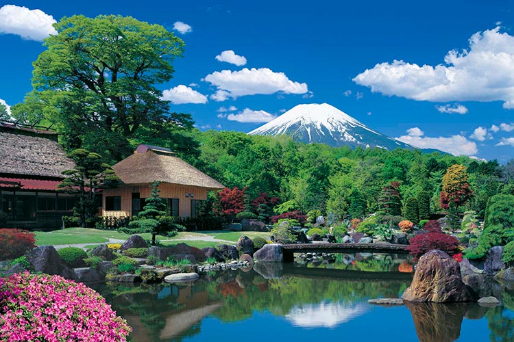 富士山と忍野村ー山梨（風景）　1000ピース　ジグソーパズル　EPO-10-785　［CP-NI］［CP-FJ］