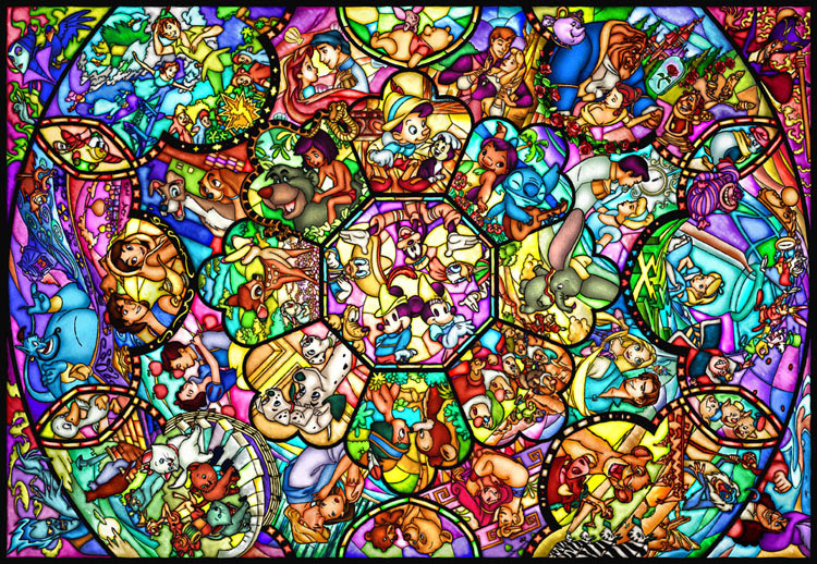 Ten Ds1000 764 ディズニー オールスター ステンドグラス オールキャラクター 1000ピース テンヨー の商品詳細ページです 日本最大級のジグソーパズル通販専門店 ジグソークラブ