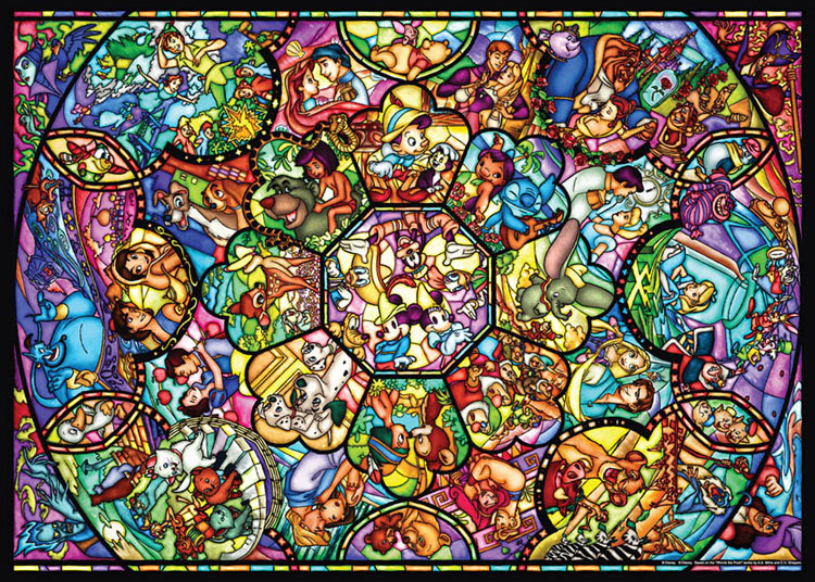 Ten D500 457 ディズニー オールスターステンドグラス オールキャラクター 500ピース テンヨー の商品詳細ページです 日本最大級の ジグソーパズル通販専門店 ジグソークラブ