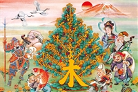 APP-1000-805　竹内　白雅　金の実る木と七福神　1000ピース　ジグソーパズル
