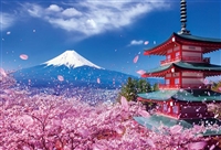 富士と桜舞う浅間神社（風景）　1000ピース　ジグソーパズル　BEV-51-226　［CP-NI］［CP-FJ］