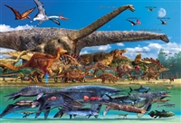 BEV-61-431　服部　雅人　恐竜大きさくらべ・ワールド　1000ピース　ジグソーパズル