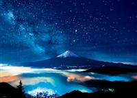 満天の星空と富士（風景）　600ピース　ジグソーパズル　BEV-66-127　［CP-NI］［CP-FJ］