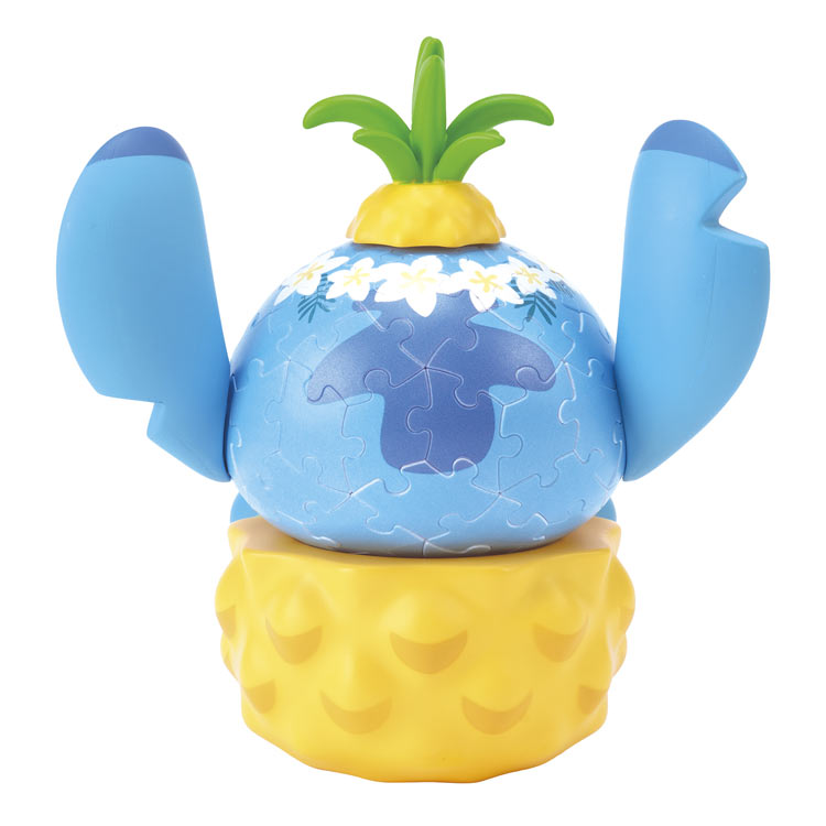 3D立体パズル スティッチ / パイナップル (球体パズル) 69ピース YAM-2400-05 13.3×8.9×14.4cm