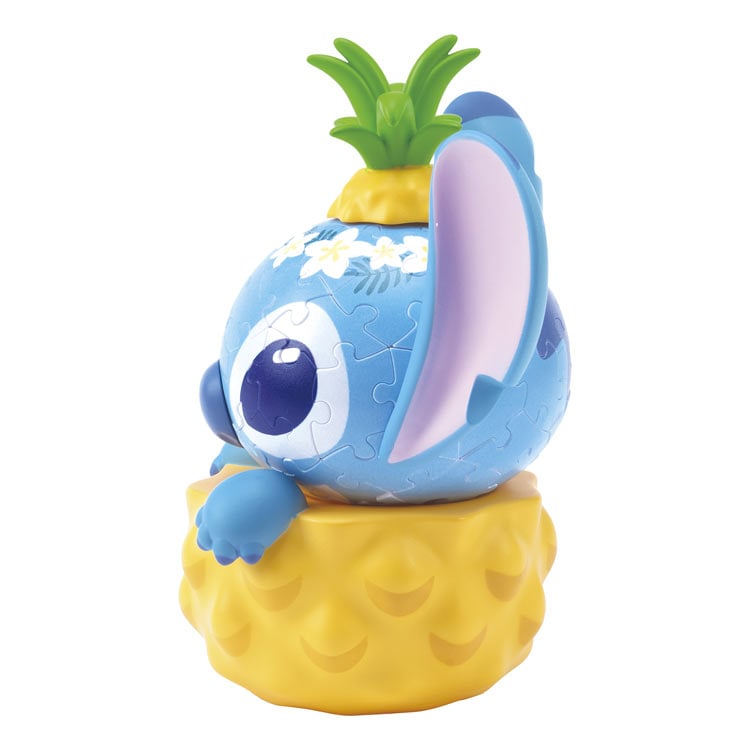 3D立体パズル スティッチ / パイナップル (球体パズル) 69ピース YAM-2400-05 13.3×8.9×14.4cm