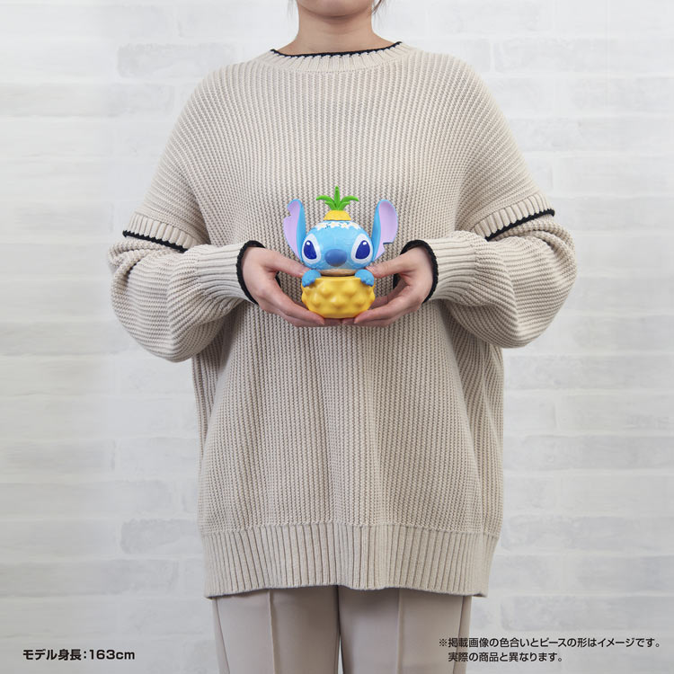 3D立体パズル スティッチ / パイナップル (球体パズル) 69ピース YAM-2400-05 13.3×8.9×14.4cm