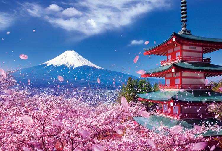 BEV-300-057 風景 富士と桜舞う浅間神社 300ピース ［CP-SK］ ビバリー 