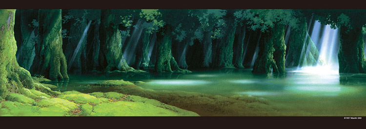 キャラクターグッズもののけ姫 ジグソーパズル 覚悟の旅立ち　シシ神の森