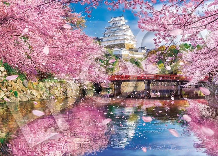 EPO-05-211s 風景 桜舞う姫路城 500ピース ［CP-SK］ エポック社 の 