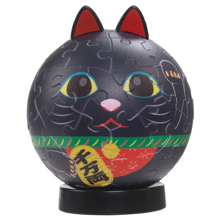 パズころりん招き猫 60ピース YAM-2003-528 直径7.6cm