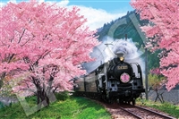 桜と大井川鐵道-静岡 （国内風景）　1000ピース　ジグソーパズル　EPO-09-020s　［CP-SK］