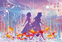 Silhouette（エルサ ＆ アナ）（アナと雪の女王） （ディズニー）　70ピース　ジグソーパズル　EPO-70-028